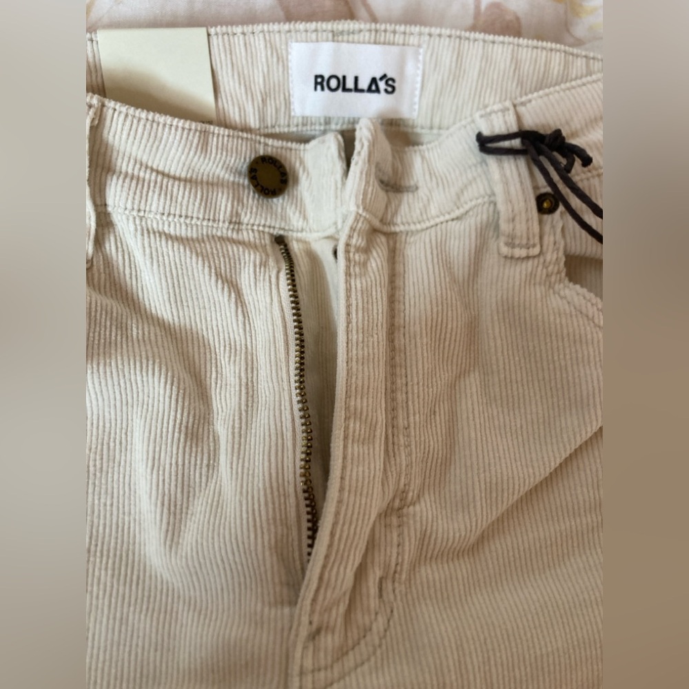 ROLLA'S Cream Eastcoast Flare Corduroy Pants - Picture 3 of 10